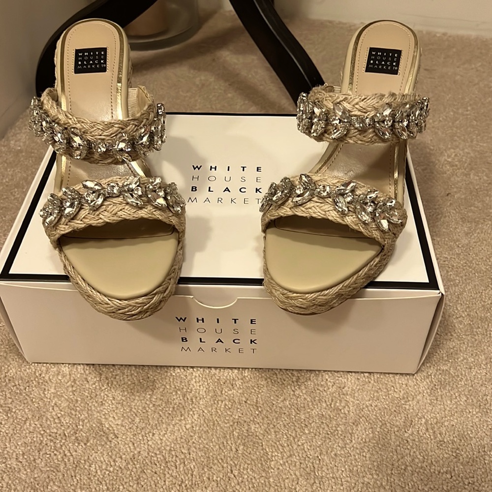 WHBM gemstone espadrilles. Size 7.5